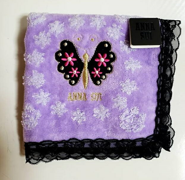 アナスイ　anna sui　バタフライ　蝶モチーフタオル ハンカチクリスマス　プレゼン...