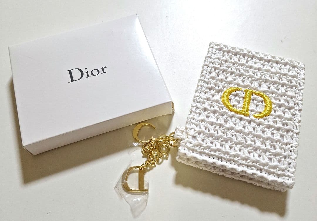 Rakuten - クリスチャン ディオール　編み物ミラー ゴールドチェーン付き