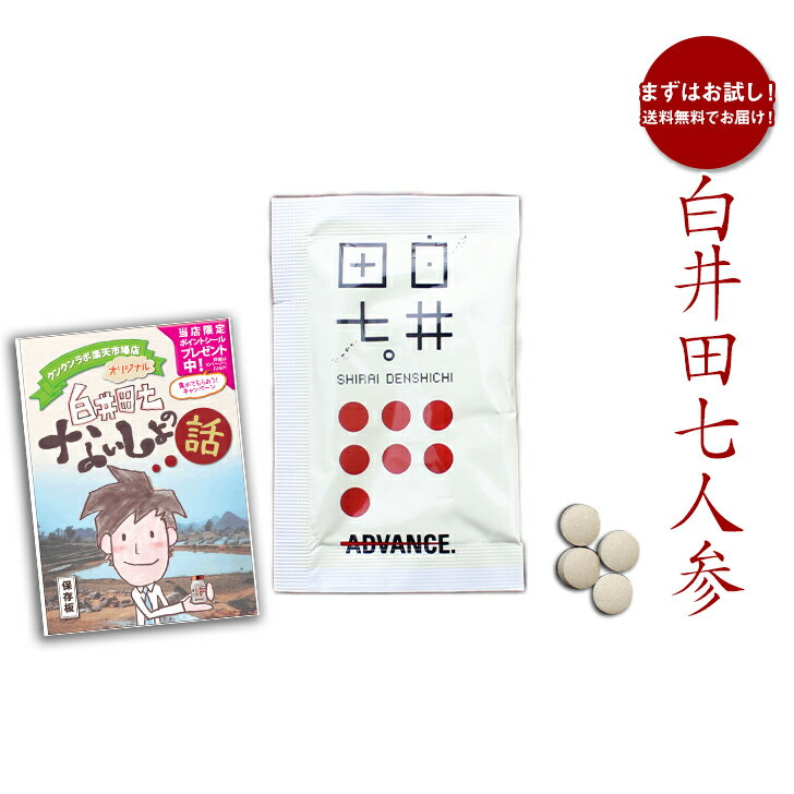 【送料無料】324円でまずはお試し♪田七人参の最高峰、白井田七人参サプリ