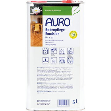 【送料無料】AURO アウロ Nr.431天然床ワックス(清掃用) 5L