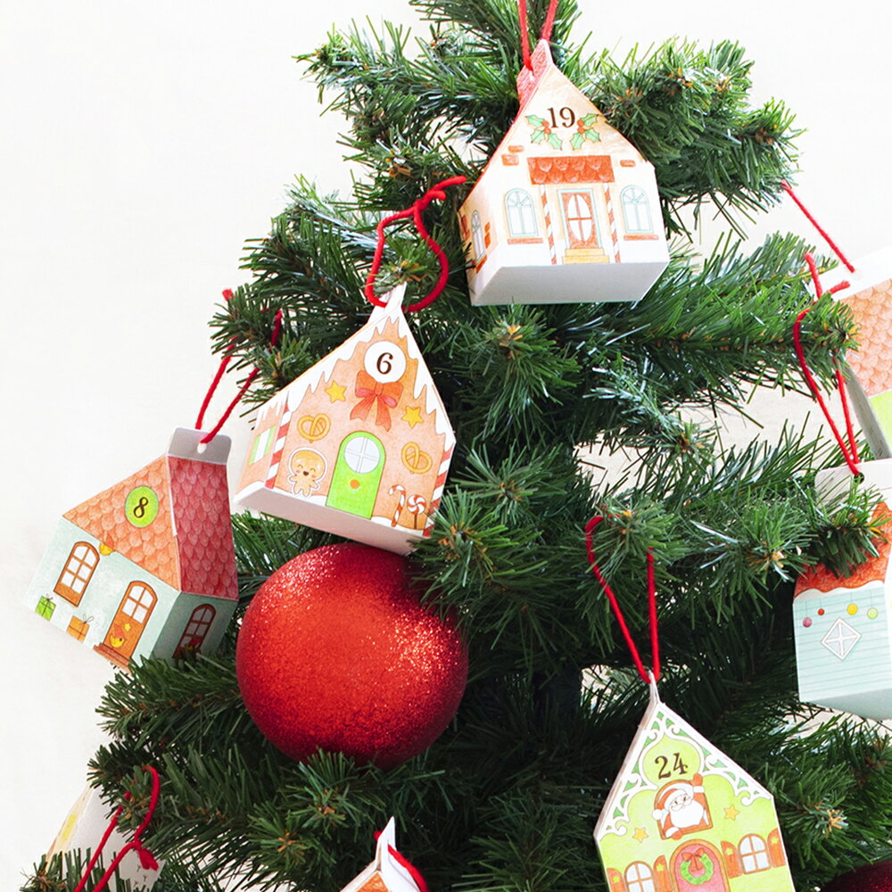 【公式ショップ】 アベニューマンダリン クリスマス 立体ぬりえパッド Graffy Christmas 24枚 アドベントカレンダー 手作り キッズクラフト オーナメント 飾り