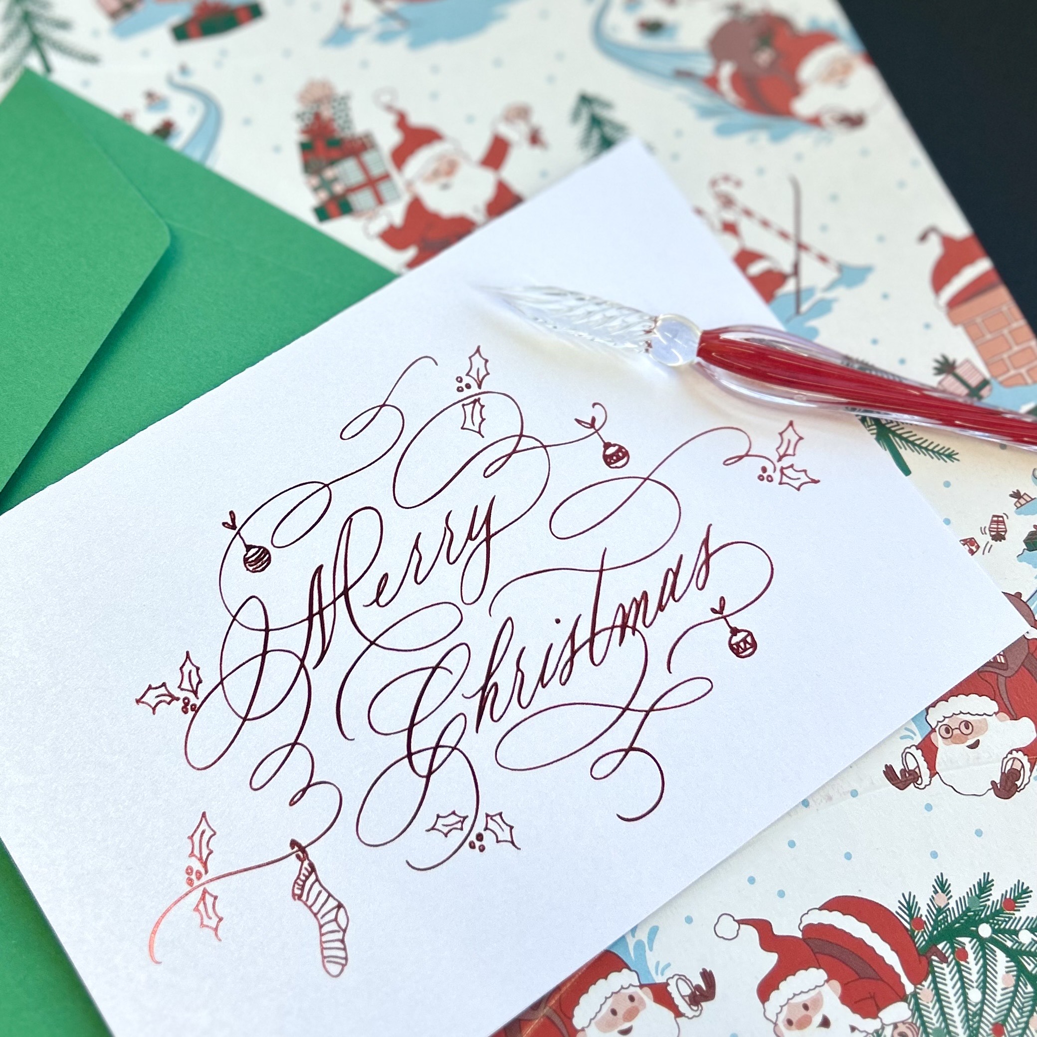 【公式ショップ】 クレールフォンテーヌ ポレン クリスマスカード カード1枚 封筒1枚