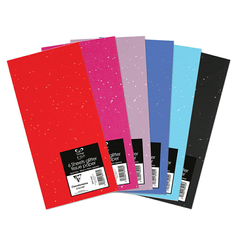 【公式ショップ】 クリスマス ラッピング用 グリッター 薄葉紙 50x70cm 6枚入 全6種 ラッピング ギフト プレゼント 包装 インナーラッピング 海外 ...