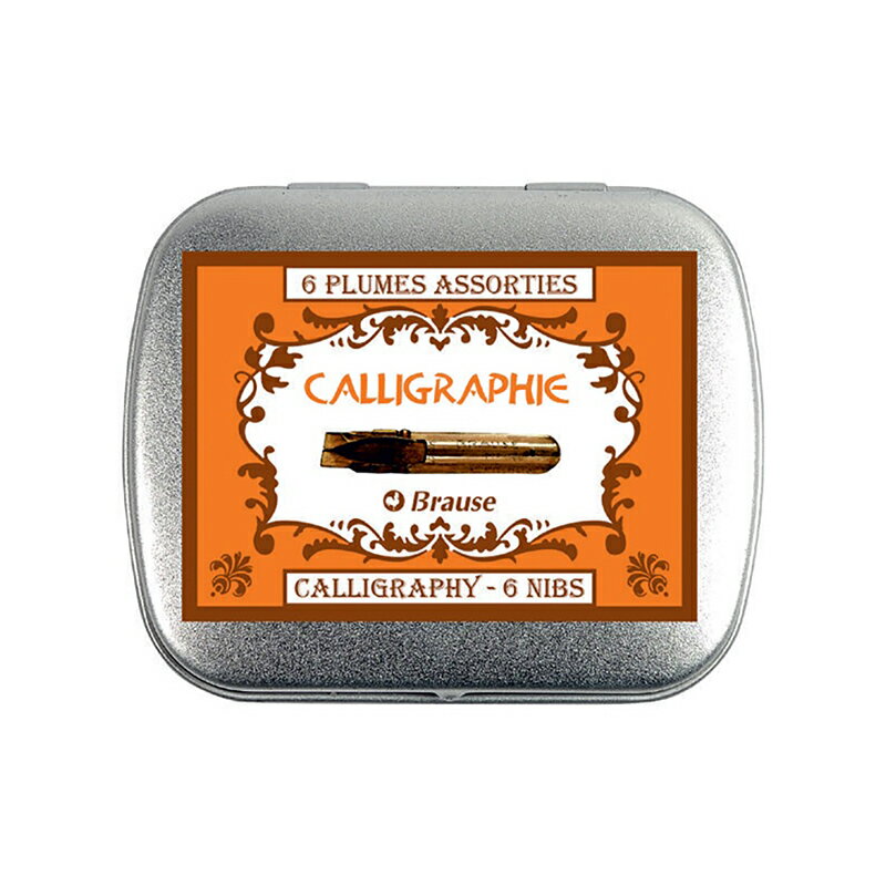 【公式ショップ】 生誕350年 フランスのインクとシーリングワックス 伝統的ブランドHERBIN カリグラフィー ペン先 アソート6本入り