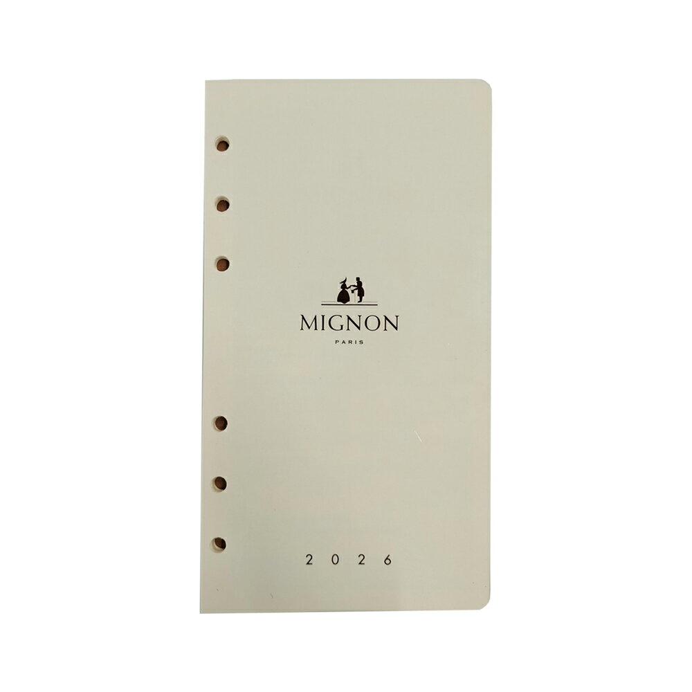 【公式ショップ】 フランスの革小物ブランド 手帳 製本ノート MIGNON ミニョン AK18 ダイアリー レフィル アイボリーペーパー