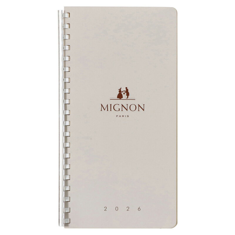 【公式ショップ】 フランスの革小物ブランド 手帳 製本ノート MIGNON ミニョン AS16 ダイアリー レフィル アイボリーペーパー
