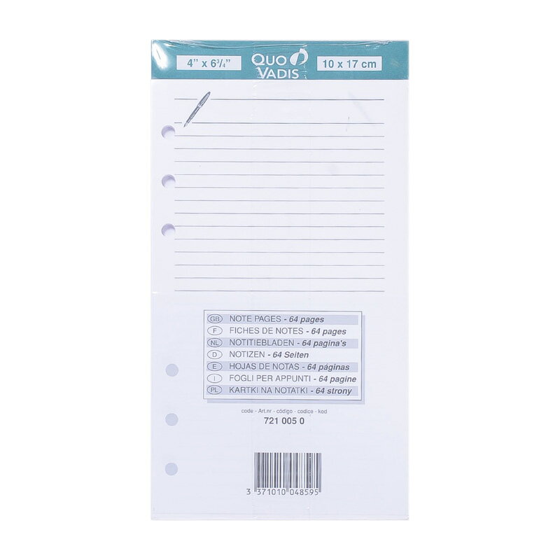 システム手帳アクセサリー QUOVADIS Timer17 タイマー17 バイブルサイズ 横罫ノート ホワイト 公式