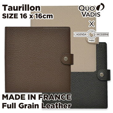 【500円レビュークーポン】手帳 スケジュール帳 ダイアリー カバー 【クオバディス 公式通販】16×16cm COVER Taurillon 正方形サイズ フルグレインレザー カバー/トリオン 本革（牛革）