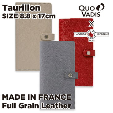 【500円レビュークーポン】手帳 スケジュール帳 ダイアリー カバー 【クオバディス 公式通販】8.8×17cm COVER Taurillon スリムサイズ・薄型 フルグレインレザー カバー/トリオン 本革（牛革）