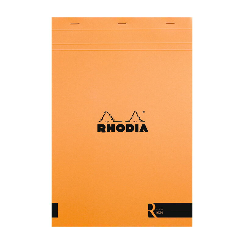 乐天商城 - ロディア メモ帳 ノート RHODIA ブロックロディアR No.19 A4変型 21x31.8cm 横罫 撥水カバー ミシン目入 アイボリーペーパー