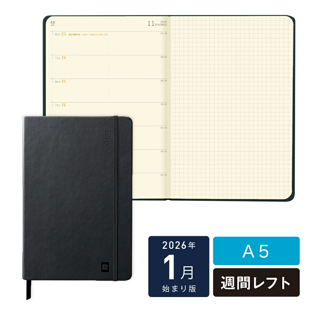 ロディア ウェブプランナー 手帳 2026年 1月始まり ダイアリー スケジュール帳 RHODIA ウィークリー ダイアリー A5・週間レフトタイプ プレゼント...