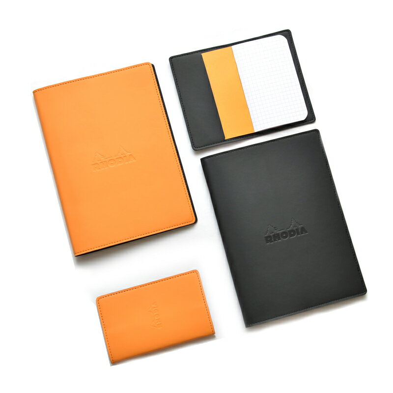 ＼6/4 20時~最大10%OFFクーポン対象／ ロディア メモ帳 カバーRHODIA ホチキス留めノートカバー エピュレ A5 ホチキス留めノート A5 オレンジ 付き 5mm方眼 撥水カバー