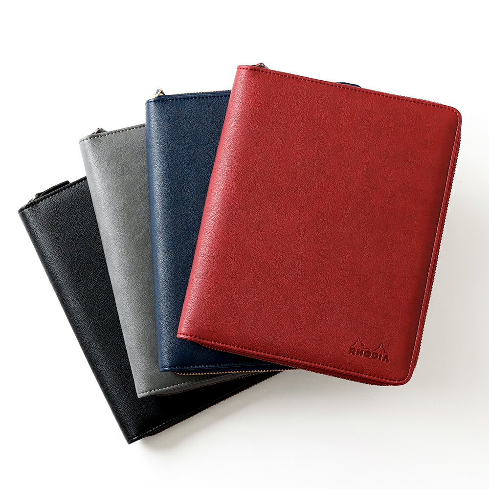 ロディア メモ帳 カバー RHODIA No.16 PU ラウンドジップケース ブロックロディア No.16 A5 付き 合皮