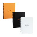 【公式ショップ】 ロディア メモ帳 ノートRHODIA ダブルリングノート A5 5mm方眼 撥水カバー ミシン目入