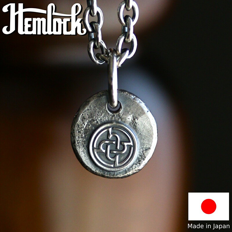 hemlock ヘムロック H circle logo metal ロゴ メタル トップ メンズ ネックレス 日本製