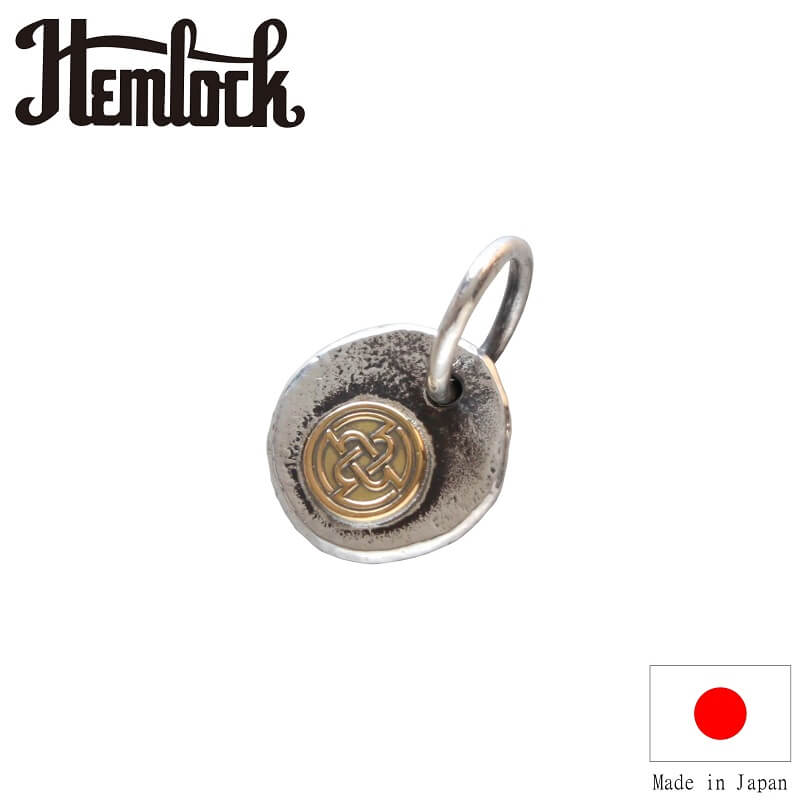 hemlock ヘムロック H circle logo metal Small K18point ロゴ メタル トップ スモール ゴールド メンズ ネックレス 日本製