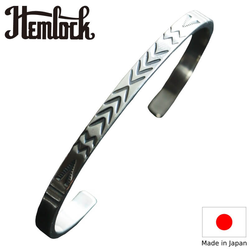 hemlock ヘムロック Stamp Bangle スタンプバングル シルバー メンズ アメカジ シルバー ブレスレット