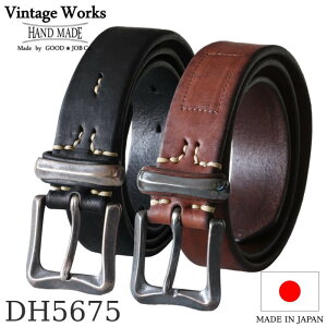 Vintage Works ヴィンテージワークス Leather belt 5Hole レザーベルト 5ホール フランネルメンズ 日本製 本革ベルト アメカジ