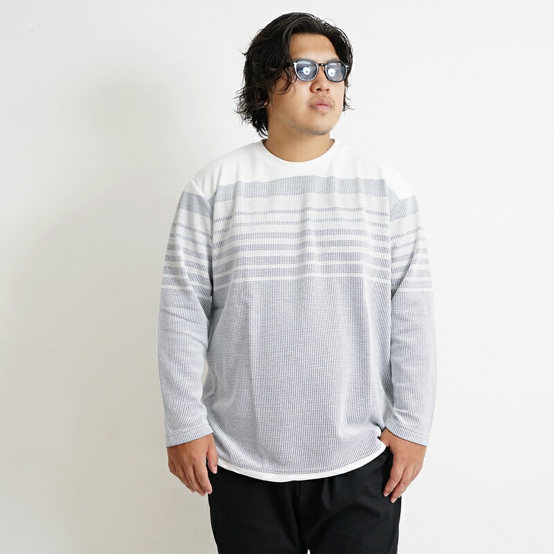 大きいサイズ メンズ ロンT 長袖 カットソー 5L 4L 3L 2L XXXXL XXXL XXL XL 2XL 3XL 4XL 2XL 3XL 4XL ボーダー オシャレ 長袖Tシャツ 春 春服 春物 夏 夏服 夏物 春夏 オシャレ 大きい 大きめ ビックサイズ キングサイズ イワショー