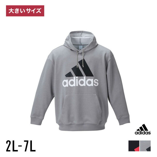 【6/5限定 全商品ポイント10倍】adidas アディダス 吸汗速乾 大きいサイズ メンズ スウェット パーカー トレーナー ゆったり おしゃれ プルオーバー シンプル ロゴ ヘビーウェイト 2L 3L 4L 5L 6L 7L 3XO 4XO 5XO 6XO 7XO 8XO 秋 冬 暖かい