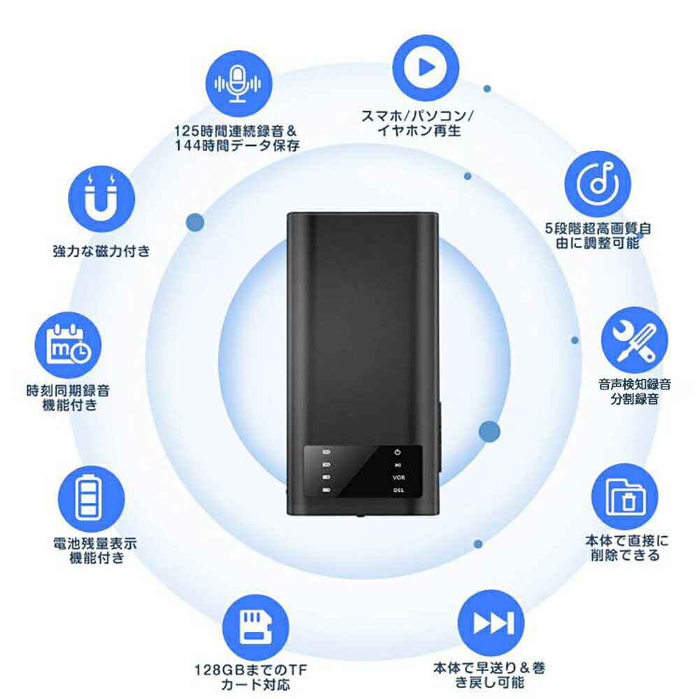 【125時間連続録音&本機で削除/早送り/巻き...の紹介画像3