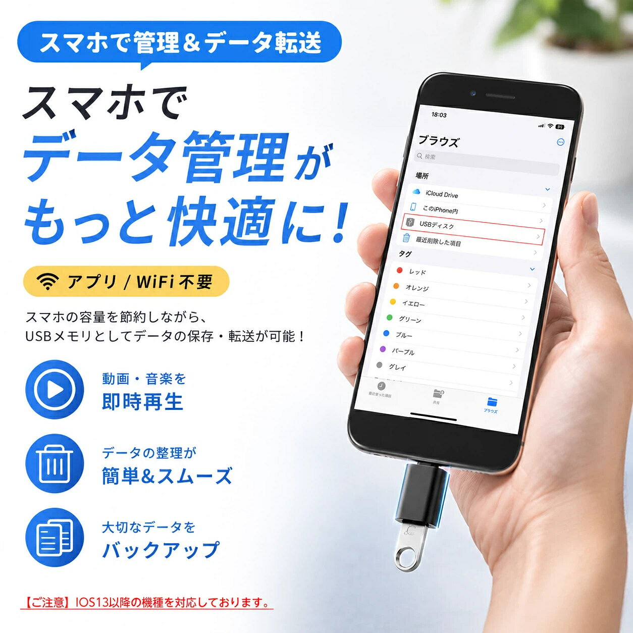 【1000円ポッキリ】Iphone専用OTG転換器 OTG転換器 Iphone/IOS兼用 Iphone用OTG転...