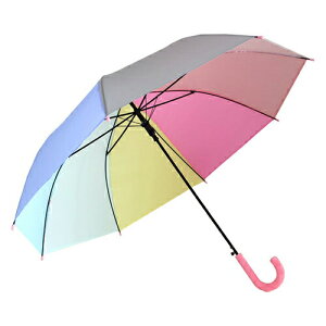 女の子 傘 キッズ 傘 女の子 58cm 傘 子供用 雨傘 かわいい パステルレインボー 傘 にじいろ 虹色 アンブレラ カラフル 傘