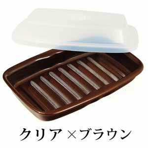 電子レンジで焼き魚 K+dep（ケデップ） マイクロウェーブヒートプレート（S） クリア×ブラウン