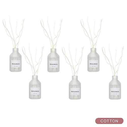 moumou ムームー リードディフューザー 100ml 6個 ルームフレグランス スティック アロマディフューザー アロマオイル コットン
