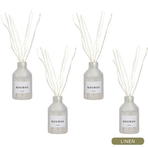 moumou ムームー リードディフューザー 100ml 4個 ルームフレグランス スティック アロマディフューザー アロマオイル リネン moumou ムームー リードディフューザー 100ml 4個 ルームフレグランス スティック アロマディフューザー アロマオイル リネン
