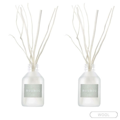 moumou ムームー リードディフューザー 100ml 2個 ルームフレグランス スティック アロマディフューザー アロマオイル ウール