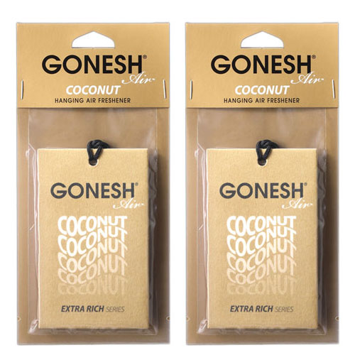 ガーネッシュ エアフレッシュナー 車 芳香剤 吊り下 GONESH エアーフレッシュナー カーフレッシュナー ハンギングエアフレッシュナー ココナッツ 2個