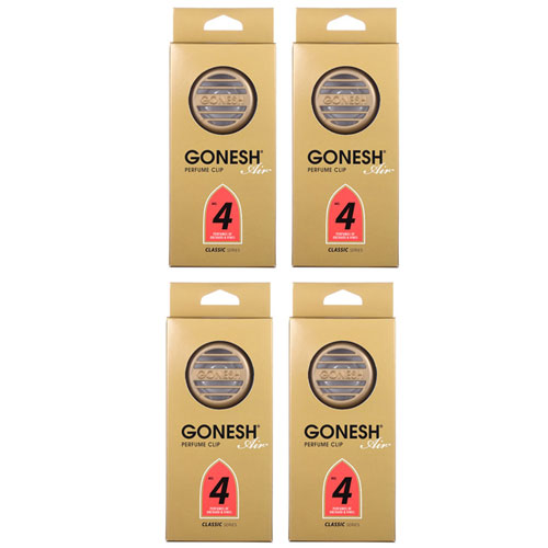 ガーネッシュ GONESH 車 芳香剤 エアコン カークリップ カーフレグランス パフュームクリップ No.4 4個