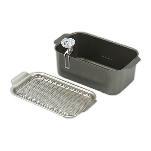 天ぷら鍋 角型 揚げ物 鍋 天ぷら鍋 揚げ鍋 角型蓋付 アミ 温度計 食彩亭