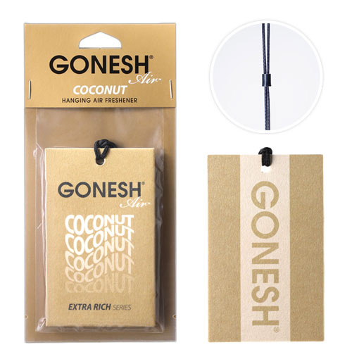 ガーネッシュ エアフレッシュナー 車 芳香剤 吊り下 GONESH エアーフレッシュナー カーフレッシュナー ハンギングエアフレッシュナー ココナッツ