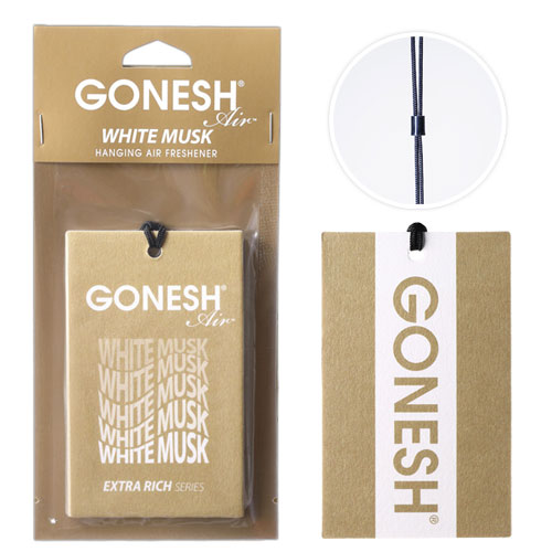 ガーネッシュ エアフレッシュナー 車 芳香剤 吊り下 GONESH エアーフレッシュナー カーフレッシュナー ハンギングエアフレッシュナー ホワイトムスク WHITE MUSK