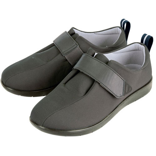 転びにくいシューズ 高齢者用 スニーカー 転びにくい 高齢者 靴 介護シューズ 室内 ブラック 黒