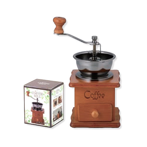 &nbsp;商品名 コーヒーミル&nbsp; 商品サイズ&nbsp; 130×95×190mm(ハンドル含む)&nbsp; 商品重量&nbsp; 375g&nbsp; 材質&nbsp; 本体/天然木 金属部分/ステンレス鋼(メッキ加工) ミル・ミル受け/セラミック&nbsp; JANコード&nbsp; 4972940160617&nbsp;