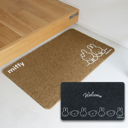 ミッフィー 玄関前マット miffy 屋内・屋外兼用玄関マット マット ドアマット エントランスマット 屋内 屋外 兼用