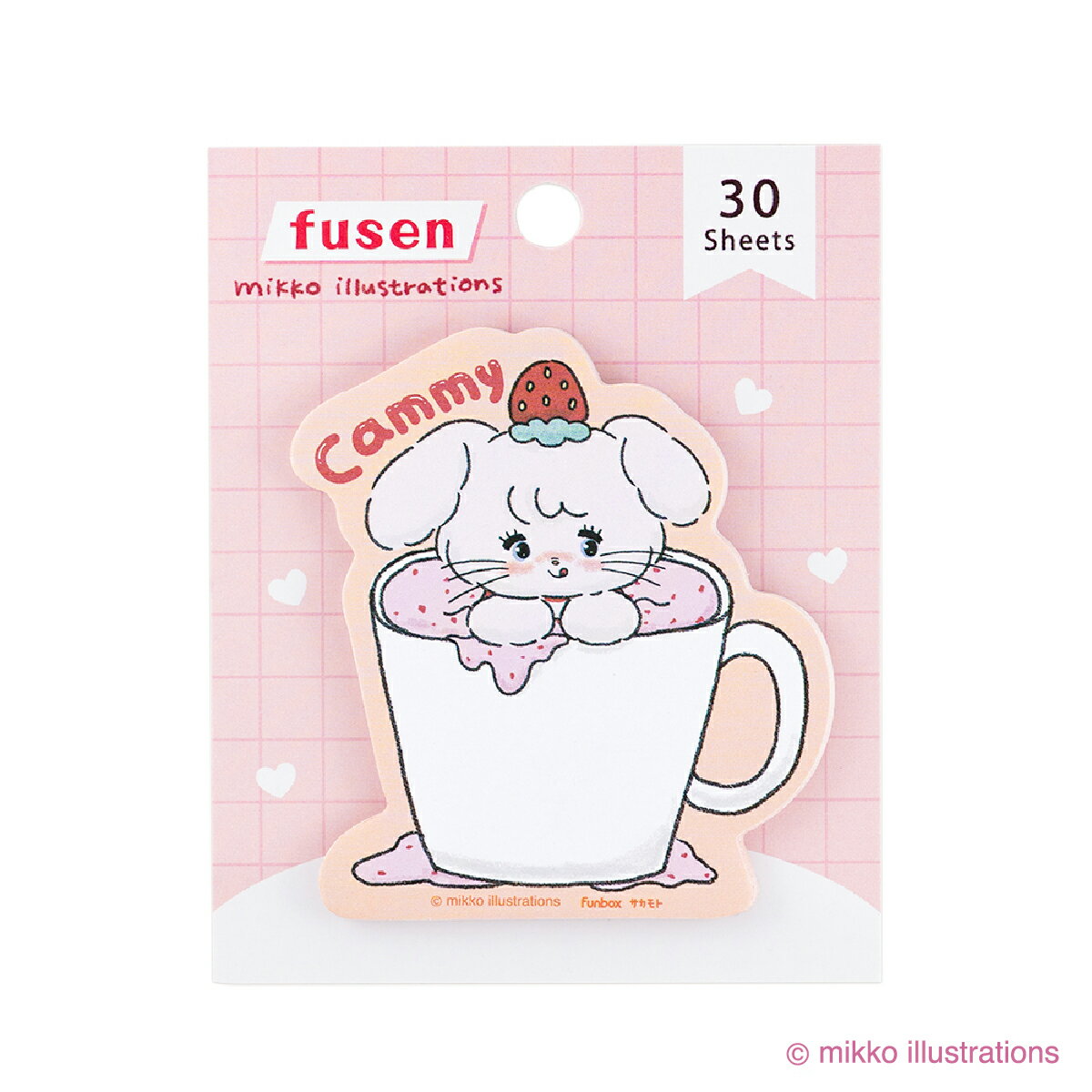 【再入荷2/16(日) 12:00～】mikko illustrations ダイカットふせん キャミー【【お一人様3点まで】