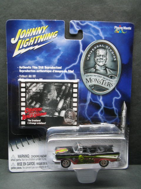 1/64 ジョニーライトニング JOHNNY LIGHTNING MONSTER MOVIES-FRIGHTNING LIGHTNING '57 CHEVY BEL AIR CONVERTIBLE シェビー ベルエア コンバーチブル ミニカー アメ車