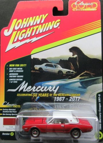 1/64 ジョニーライトニング JOHNNY LIGHTNING Classic Gold 2017 1968 Mercury Cougar XR7-G マーキュリー クーガー ミニカー アメ車