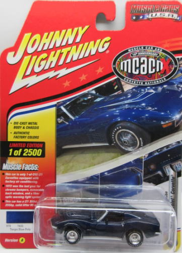 1/64 ジョニーライトニング JOHNNY LIGHTNING MUSCLE CARS USA 2018 1972 Chevrolet Corvette シボレー コルベット ミニカー アメ車
