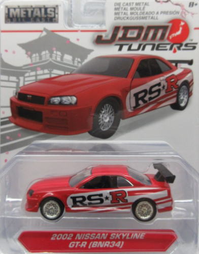 1/64 JADATOYS ȥ 2002 Nissan Skyline GT-R BNR34  饤 ߥ˥