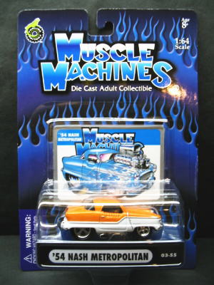 1/64 マッスルマシーン Muscle Machines '54 NASH METROPOLITAN ナッシュ メトロポリタン オレンジ/白 ミニカーのサムネイル
