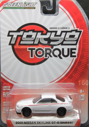 1/64 ꡼饤 GREENLIGHT Tokyo Torque Series 2 2001 Nissan Skyline GT-R BNR34  饤 ߥ˥