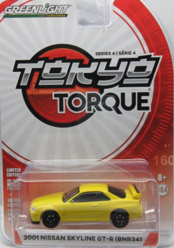 1/64 ꡼饤 GREENLIGHT Tokyo Torque Series 4 2001 Nissan Skyline GT-R BNR34 ߥ˥  饤