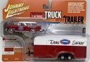 1/64 ジョニーライトニング JOHNNY LIGHTNING 1955 Chevy Nomad with Enclosed Car Trailer シボレー...