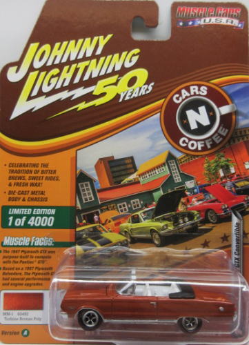 1/64 ジョニーライトニング JOHNNY LIGHTNING MUSCLE CARS USA 2019 1967 Plymouth GTX Convertible プリマス ミニカー アメ車