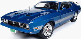 1/18 auto world 1973 Ford Mustang Mach1 ブルー フォード マスタング ミニカー アメ車